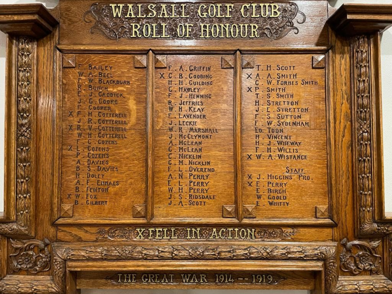© Paul Spooner: Licensor: Paul Spooner John Higgins Walsall Golf Club memorial